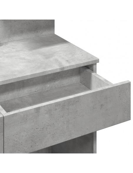Toeletta con LED Grigio Cemento 100x40x130 cm