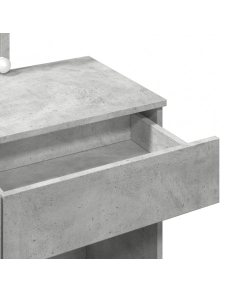 Toeletta con LED Grigio Cemento 100x40x130 cm