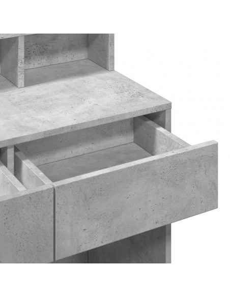 Toeletta con LED Grigio Cemento 80x41x134,5 cm