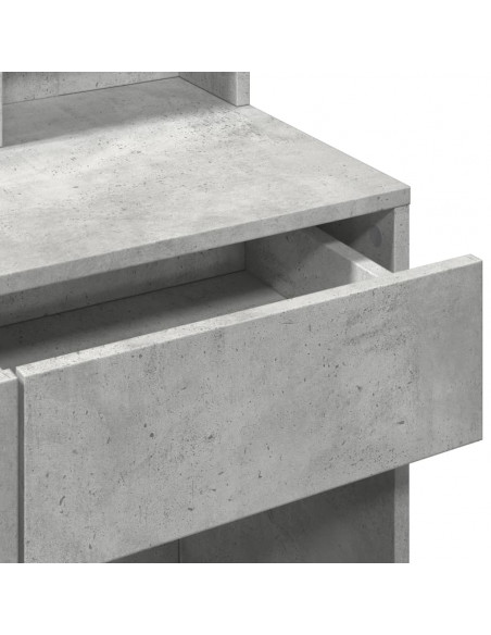 Toeletta con LED Grigio Cemento 80x41x144,5 cm