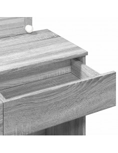 Toeletta con LED Grigio Sonoma 100x40x120 cm