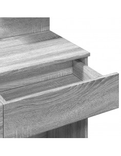 Toeletta con LED Grigio Sonoma 100x40x130 cm