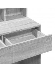 Toeletta con LED Grigio Sonoma 80x41x134,5 cm