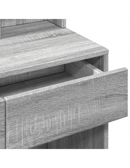 Toeletta con LED Grigio Sonoma 80x41x144,5 cm