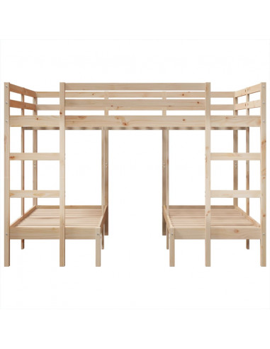 Giroletto Castello Triplo 140x200/70x140cm Legno Massello Pino