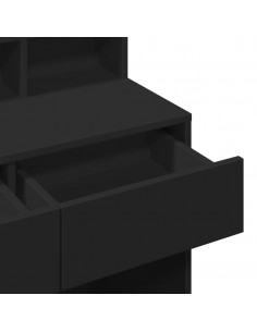 Toeletta con LED Nera 80x41x134,5 cm