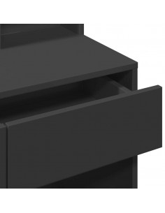 Toeletta con LED Nera 80x41x144,5 cm