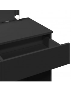 Toeletta con LED Nero 100x40x120 cm