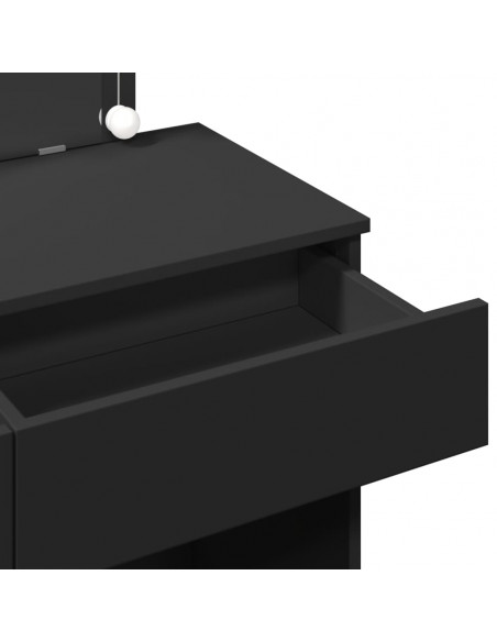 Toeletta con LED Nero 100x40x120 cm