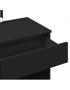 Toeletta con LED Nero 100x40x130 cm