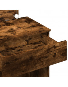 Toeletta con LED Rovere Fumo 100x40x120 cm