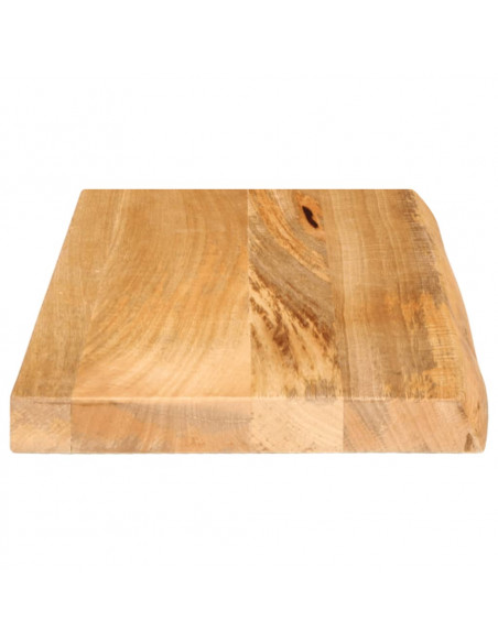 Piano Tavolo Bordi Vivi 40x20x2,5 cm in Legno Massello di Mango
