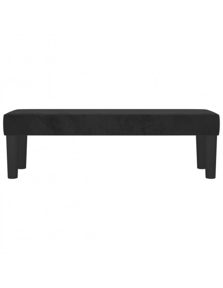 Panca Nera 100x30x30 cm in Velluto