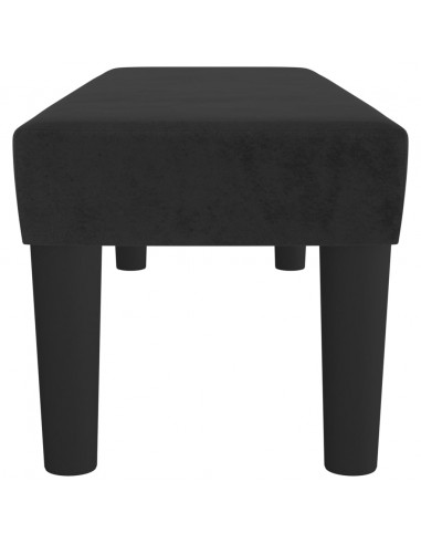 Panca Nera 100x30x30 cm in Velluto