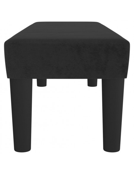 Panca Nera 100x30x30 cm in Velluto