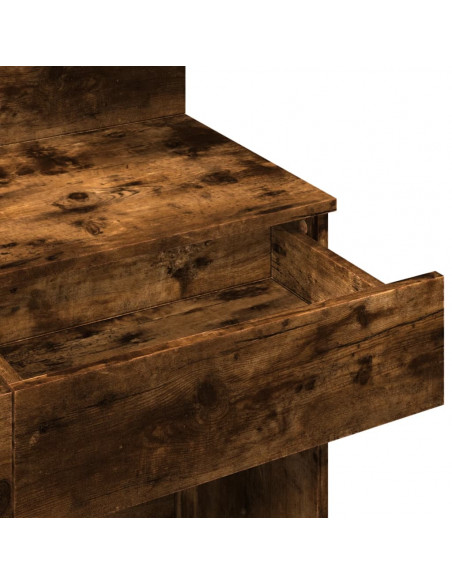 Toeletta con LED Rovere Fumo 100x40x130 cm