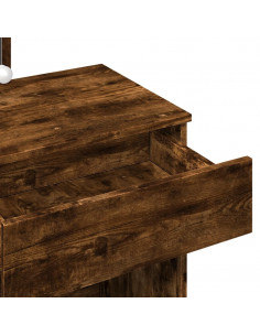 Toeletta con LED Rovere Fumo 100x40x130 cm