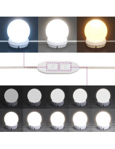 Toeletta con LED Rovere Fumo 115x37x110,5 cm