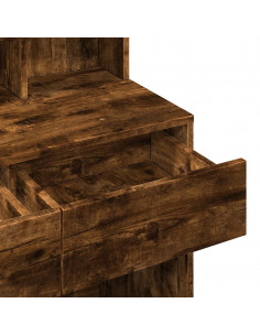 Toeletta con LED Rovere Fumo 80x41x134,5 cm