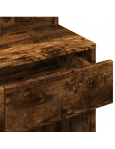 Toeletta con LED Rovere Fumo 80x41x144,5 cm