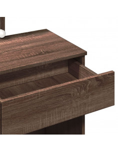 Toeletta con LED Rovere Marrone 100x40x130 cm