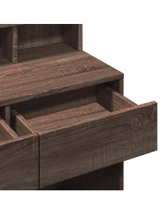 Toeletta con LED Rovere Marrone 80x41x134,5 cm