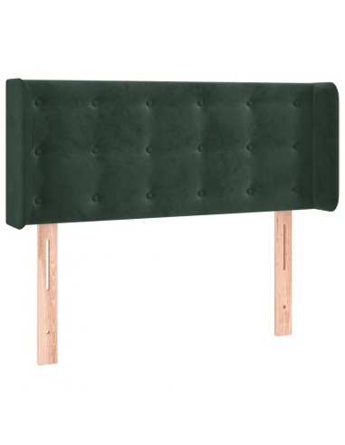 Testiera ad Orecchio Verde Scuro 103x16x78/88 cm in Velluto