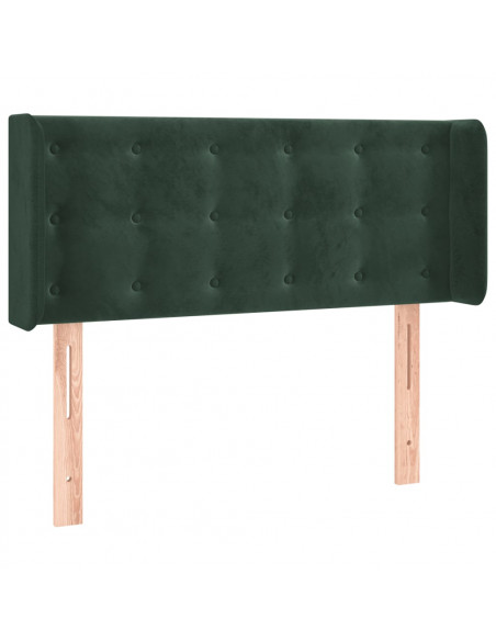 Testiera ad Orecchio Verde Scuro 103x16x78/88 cm in Velluto