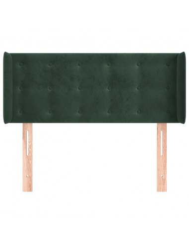 Testiera ad Orecchio Verde Scuro 103x16x78/88 cm in Velluto