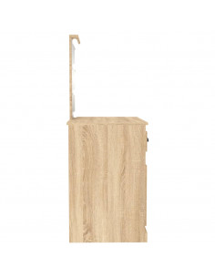 Toeletta con LED Rovere Sonoma 90x50x132,5cm Legno Multistrato