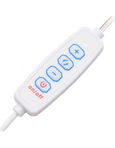 Toeletta con Luci LED Bianca 90x42x132,5 cm