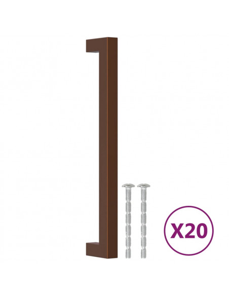 Maniglie per Mobili 20 pz Bronzo 192 mm in Acciaio Inox