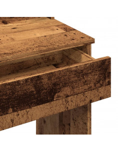 Toeletta con Luci LED Legno Antico 96x40x142 cm