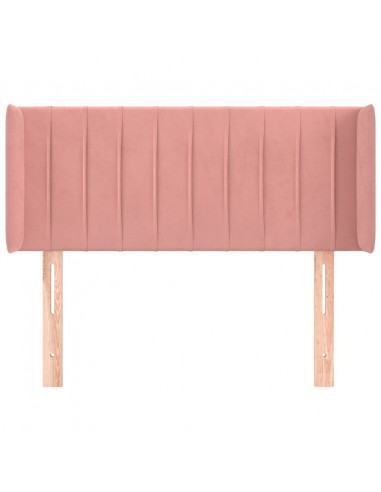 Testiera ad Orecchio Rosa 83x16x78/88 cm in Velluto