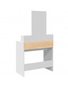 Toeletta con Specchio Bianco 80x41x144,5 cm