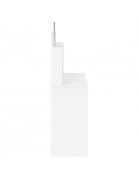 Toeletta con Specchio Bianco 96x39x142 cm