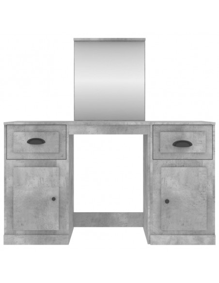 Toeletta con Specchio Grigio Cemento 130x50x132,5 cm