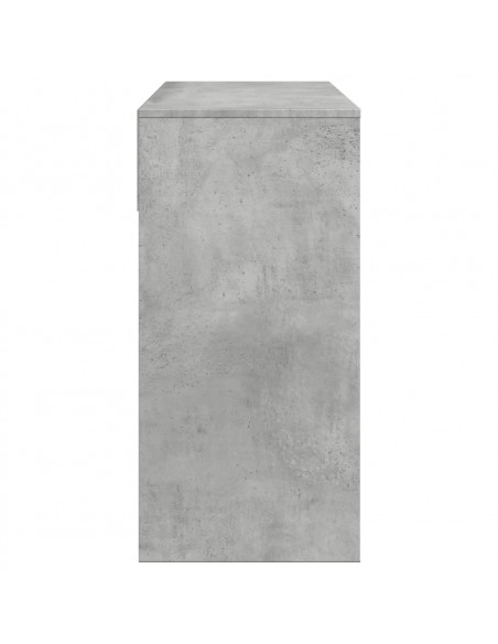 Toeletta con Specchio Grigio Cemento 80x39x80 cm