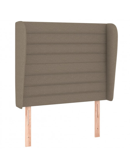 Testiera ad Orecchio Tortora 83x23x118/128 cm in Tessuto