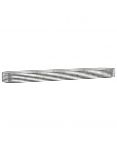 Letto Giardino Acciaio Verniciato Polvere 507x100x36cm Argento 2