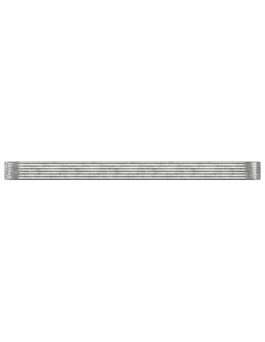 Letto Giardino Acciaio Verniciato Polvere 507x100x36cm Argento