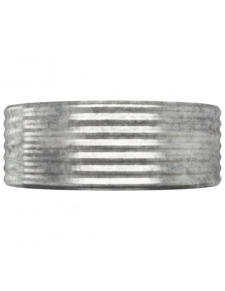 Letto Giardino Acciaio Verniciato Polvere 507x100x36cm Argento