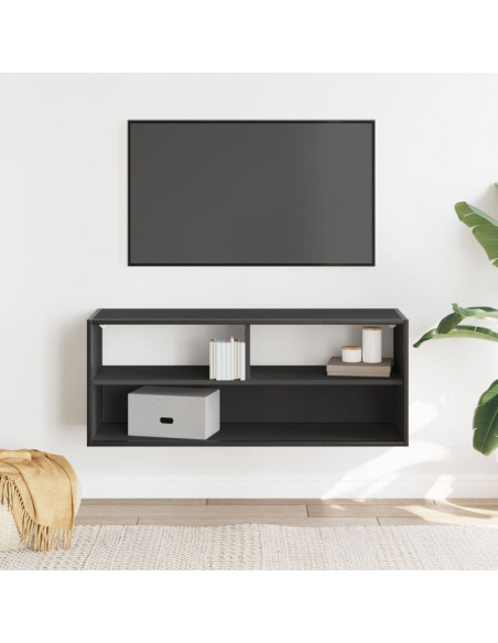 Mobile Porta TV Nero 100x31x39,5 cm in Truciolato e Metallo
