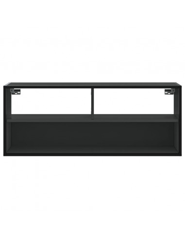 Mobile Porta TV Nero 100x31x39,5 cm in Truciolato e Metallo