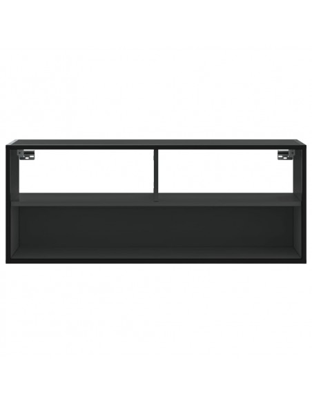 Mobile Porta TV Nero 100x31x39,5 cm in Truciolato e Metallo