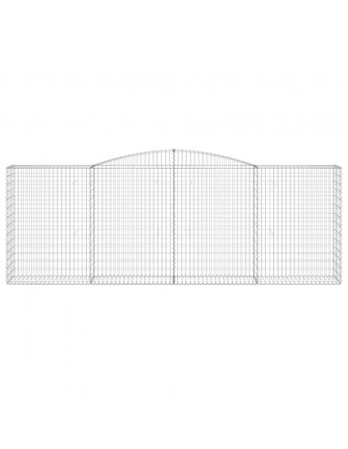 Cesti Gabbioni ad Arco 6 pz 400x50x140/160 cm Ferro Zincato