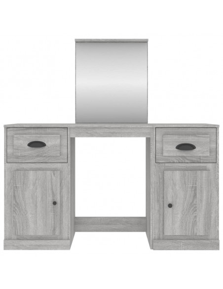 Toeletta con Specchio Grigio Sonoma 130x50x132,5 cm