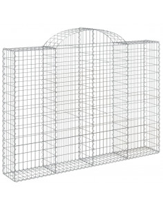 Cesto Gabbione ad Arco 200x30x140/160 cm Ferro Zincato 2