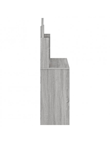 Toeletta con Specchio Grigio Sonoma 96x39x142 cm
