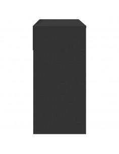 Toeletta con Specchio Nero 80x39x80 cm